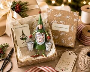 Patience Brewster Eight Maids A Milking Mini Ornament 2012 Box Tag